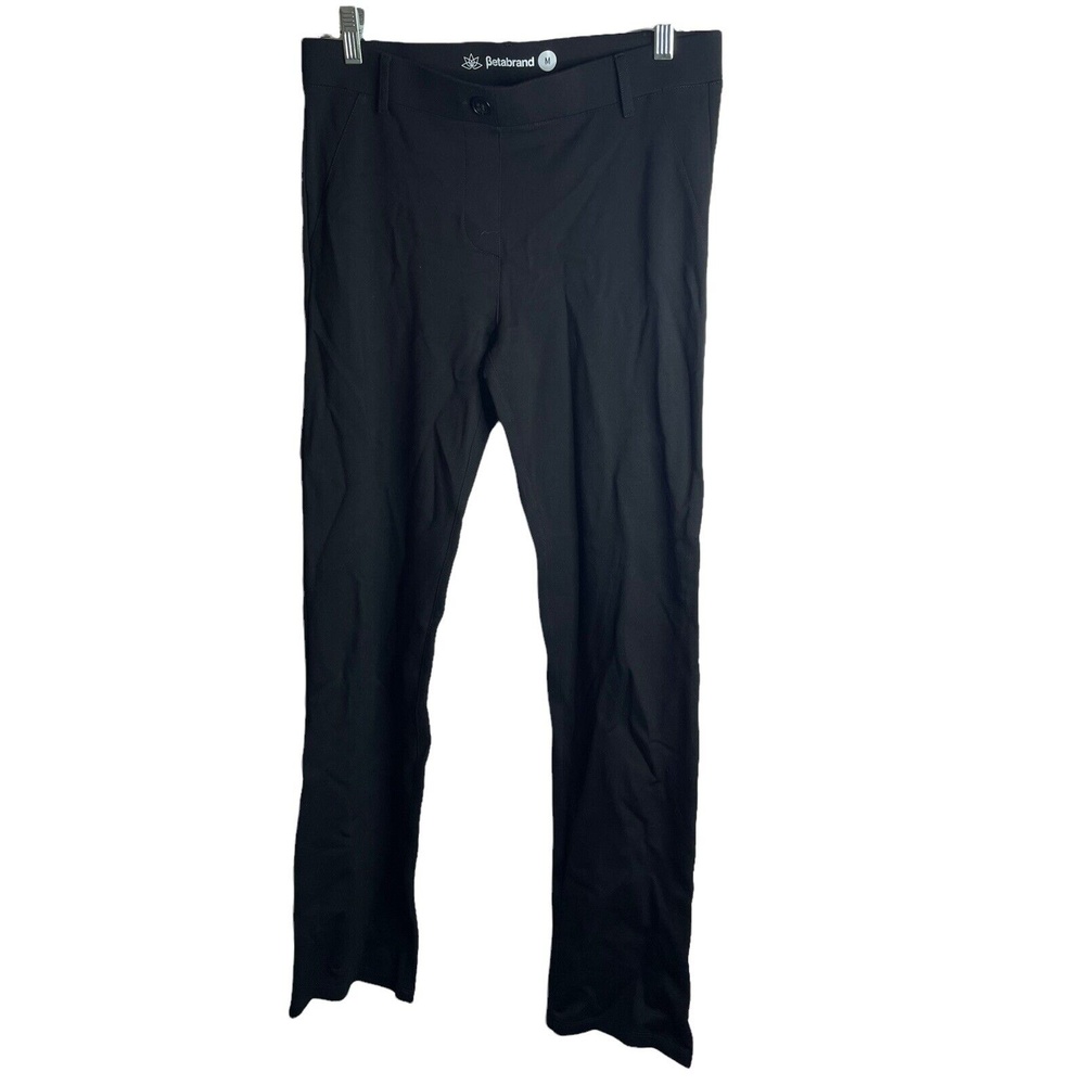 Betabrand Dress Pant Straight Leg Women's Size M Classic Pull On Black